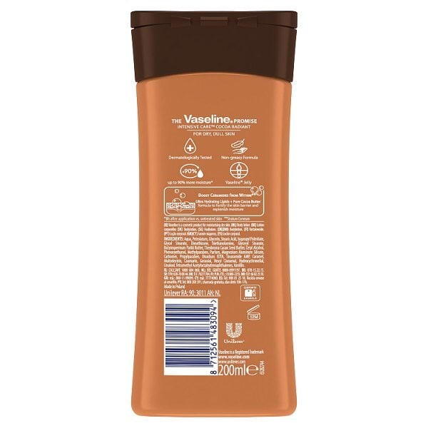 Vaseline Intensive Care Cocoa Radiant Body Lotion 200ml