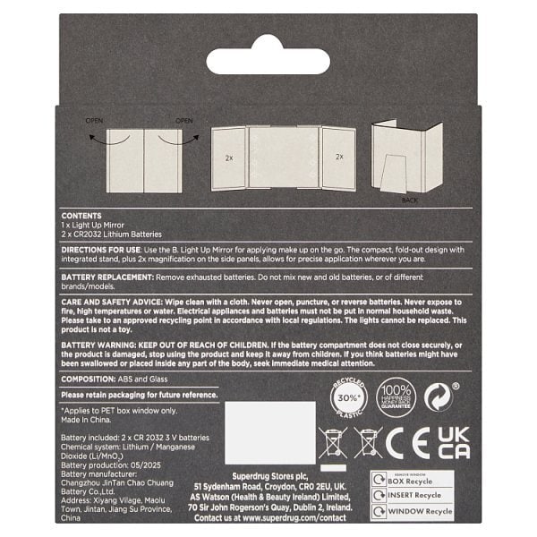 Superdrug B. Light Up Mirror