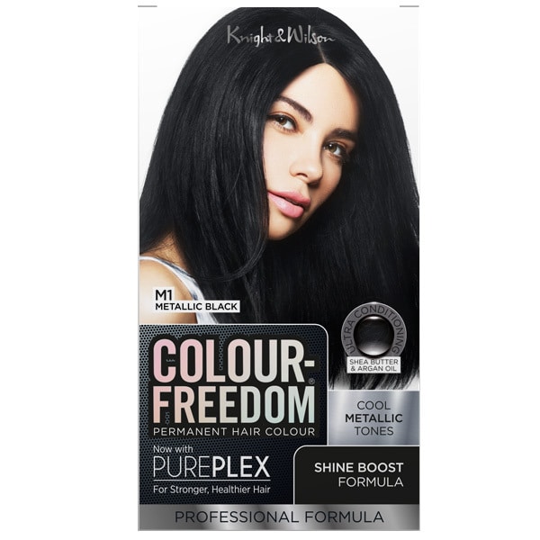 Colour Freedom Permanent Hair Colour. M1 Metallic Black.