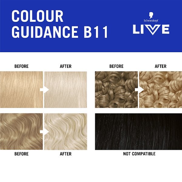 Schwarzkopf LIVE B11 Frosty Blonde Permanent Hair Dye