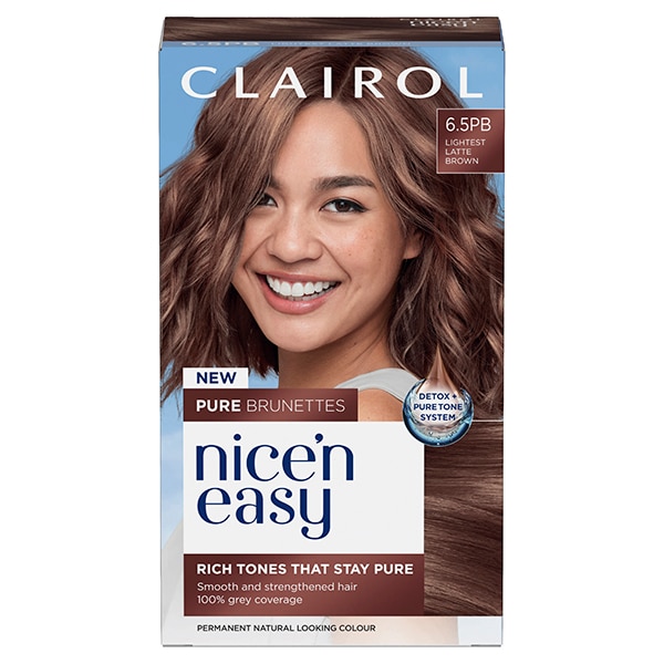 Clairol Nice'n Easy Pure Brunettes 6.5Pb Lightest Latte Brwn