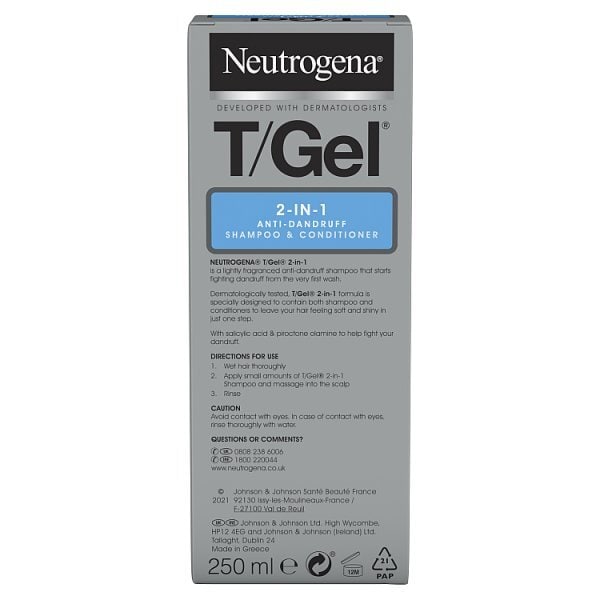 Neutrogena T/Gel 2In1 Scalp 250Ml Shampoo And Conditioner