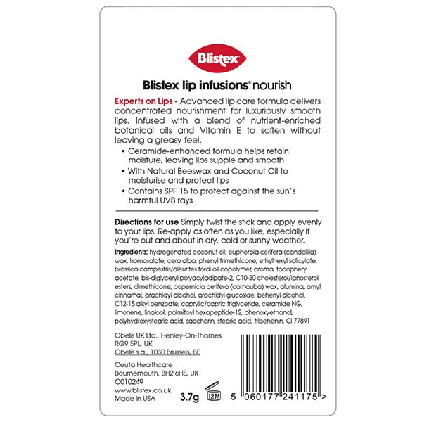 Blistex Lip Infusions - Nourish 3.7g