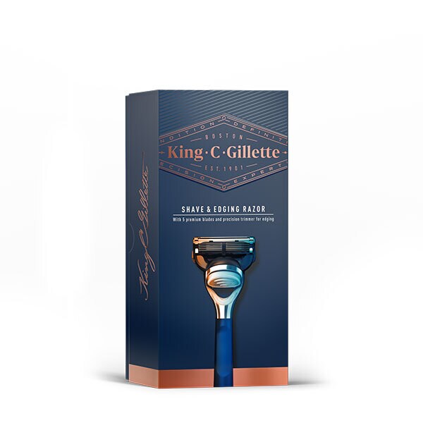 King C. Gillette Men's Shave and Edging Razor + 1 Blade