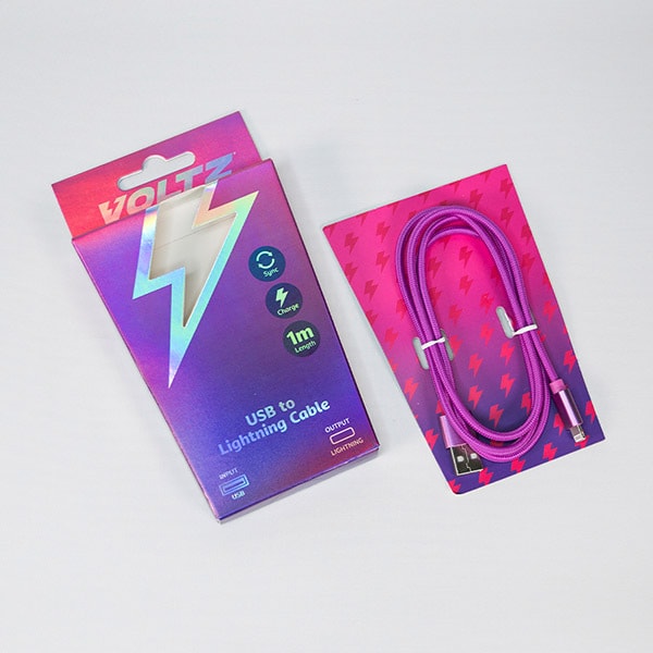 Voltz Usb To Lightning Cable Purple