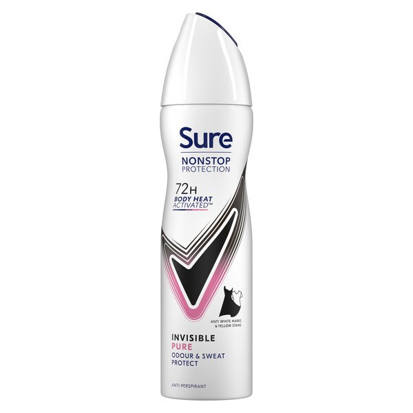 Sure Nonstop Protection Invisible Pure Anti-Perspirant Aerosol 150 ml