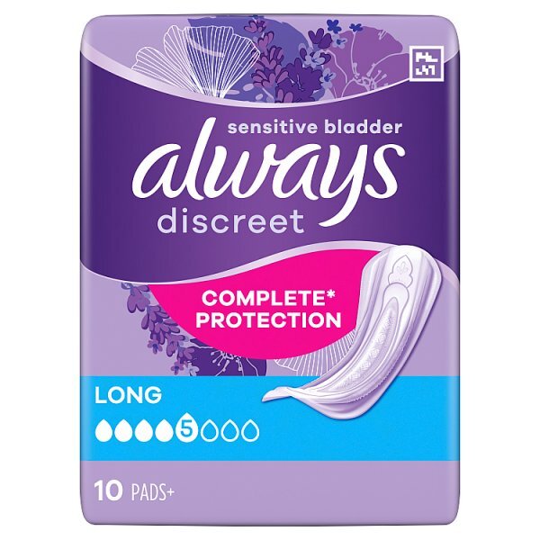 Always Discreet Incontinence Pads+ Long 10