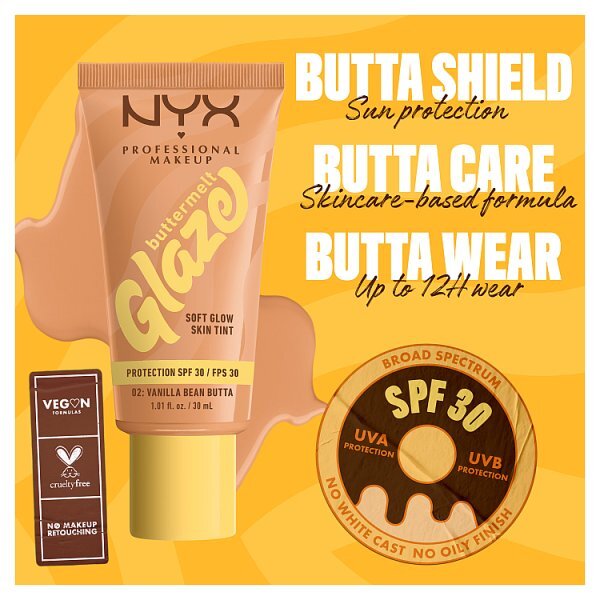 NYX Professional Makeup Buttermelt Glaze Skin Tint + SPF30 Foundation