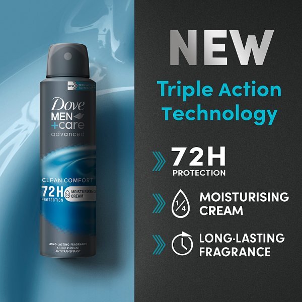 Dove Men Adv Antiperspirant Deodorant Clean Comfort 150ml