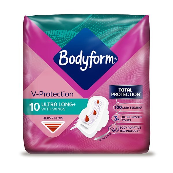 Bodyform Ultra Long Sanitary Towels Wings 10 pack