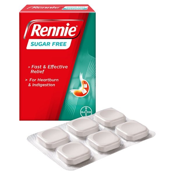 Rennie Antacid Sugar Free Mint 24 Tablets