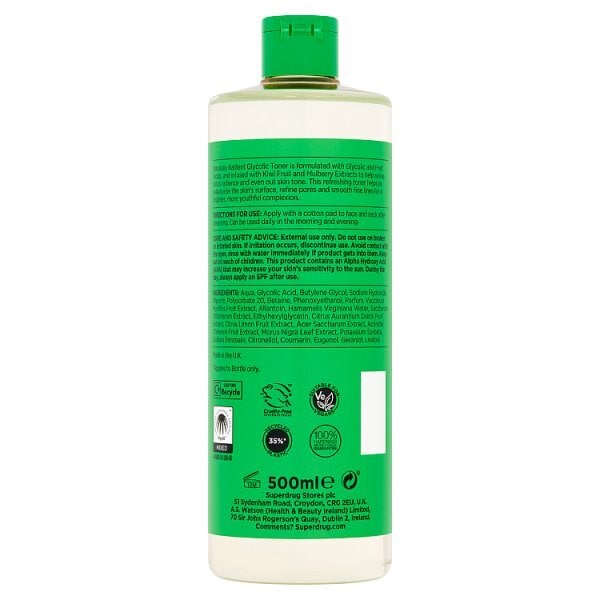 Naturally Radiant Glycolic Acid AHA Exfoliating Toner 500ml