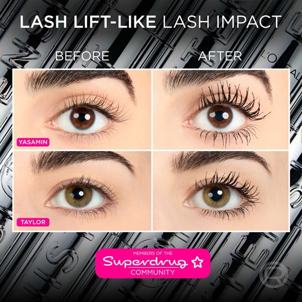 L'Oréal Paris Mascara, Telescopic Extensionist Lengthening & Curling Mascara, Up To +5mm Closer To Your Brows, Up To 24 hour Wear, Shade Black