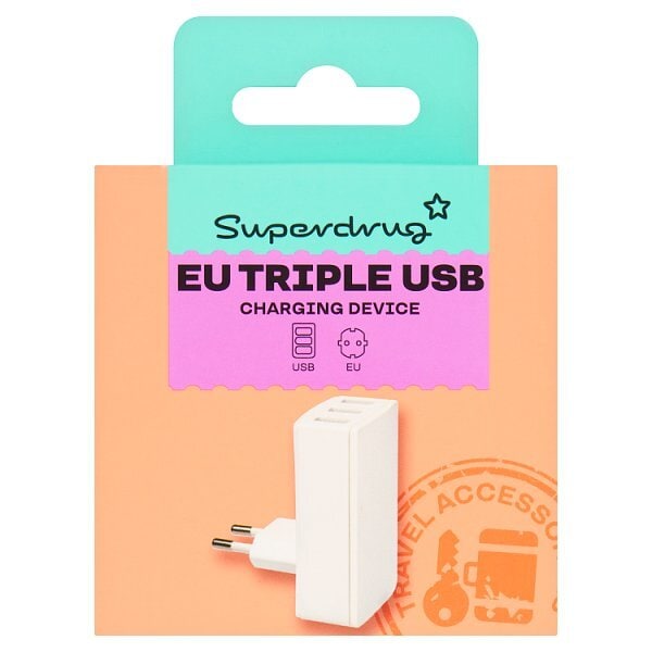 Superdrug EU Triple USB Charger