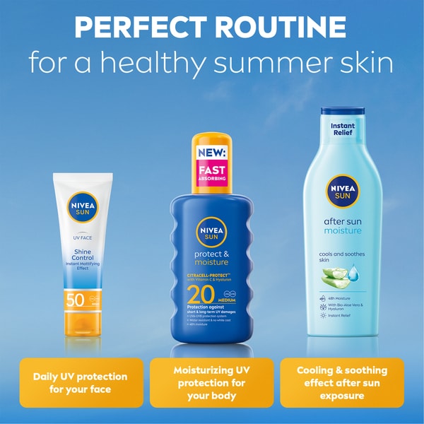 NIVEA SUN Sun Cream Spray Protect & Moisture SPF20 200ml
