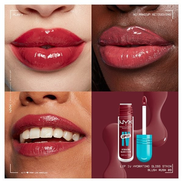NYX Lip IV Hydrating Gloss Stain Lip Gloss Blush Rush 5ml