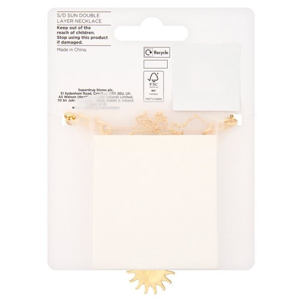 Superdrug Sun Double Layer Necklace