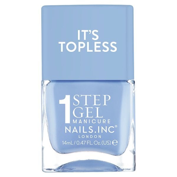 Nails.INC It's Topless Kim Sky Blue Crème Polish 14ml