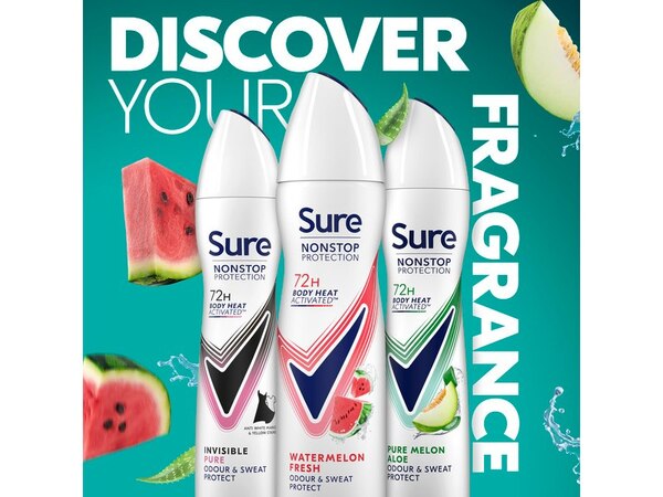 Sure Nonstop Protection Watermelon Fresh Anti-Perspirant Aerosol 150ml