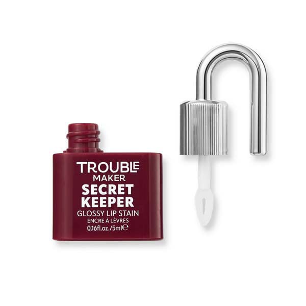 Trouble Maker Secret Keeper Lip Gloss Stain Down Low Wine Berry
