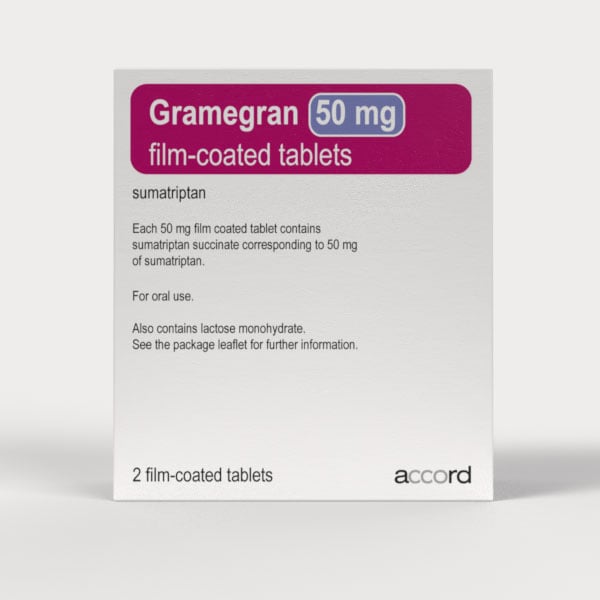 Gramegran Tablet (Sumatriptan) 50Mg 2 Pack
