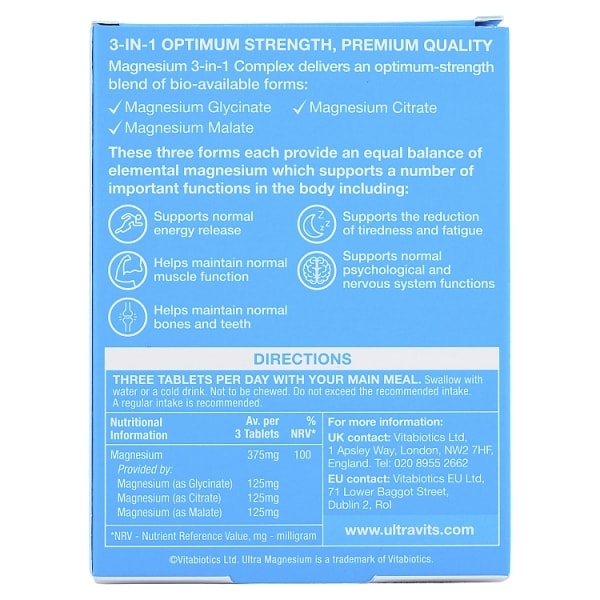 Vitabiotics Ultra Magnesium 3in1 tablets 90 tablets