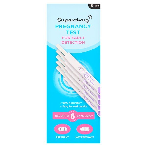 Superdrug Early Pregnancy Test Sticks 5 Pack
