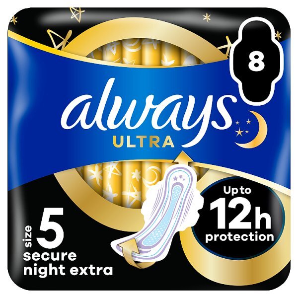 Always Ultra Sanitary Towels Secure Night (S4) Wings