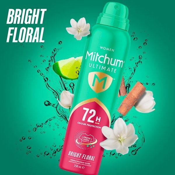 Mitchum Female Ultimate 72H Aerosol Bright Floral 250Ml