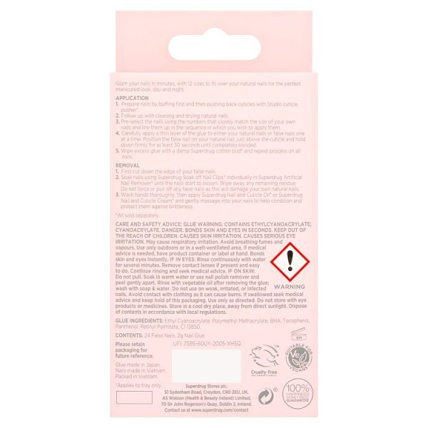 Studio London Blue Floral Gold Nails