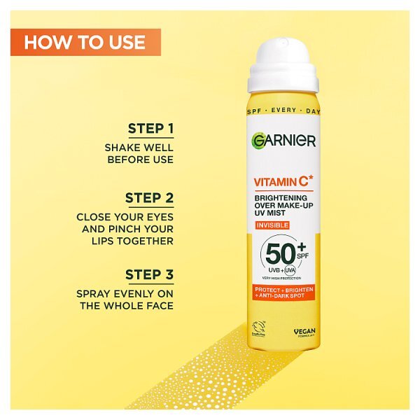 Garnier Vitamin C UV Mist SPF50+ Invisible Protection 75ml