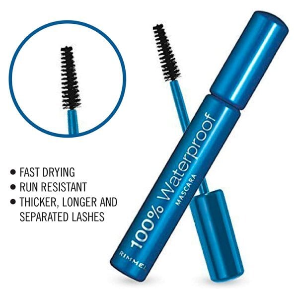 Rimmel 100% Waterproof Mascara Black 1
