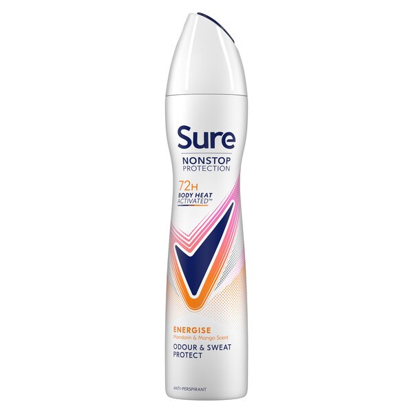 Sure Nonstop Protection Energise Anti-Perspirant Aerosol 250 ml