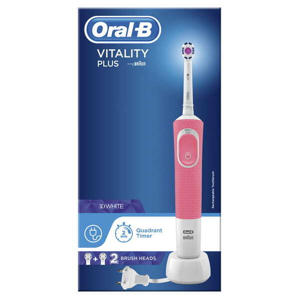 Oral-B Vitality Plus White & Clean Pink Electric Toothbrush