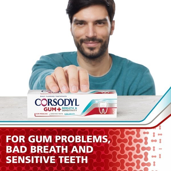Corsodyl Gum+ Breath & Sensitivity Toothpaste 75Ml