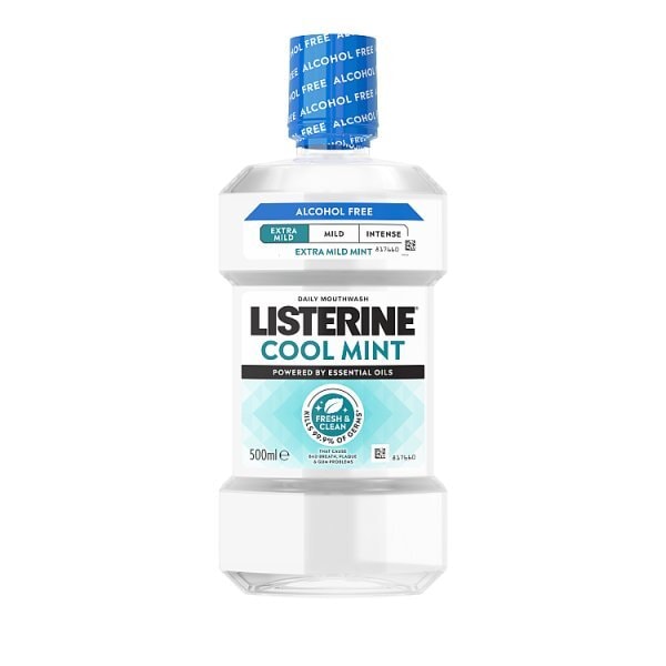 Listerine Cool Mint Extra Mild Alcohol Free Mouthwash 500Ml