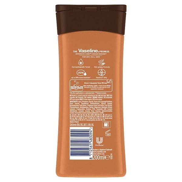 Vaseline Intensive Care Cocoa Radiant Body Lotion 200ml