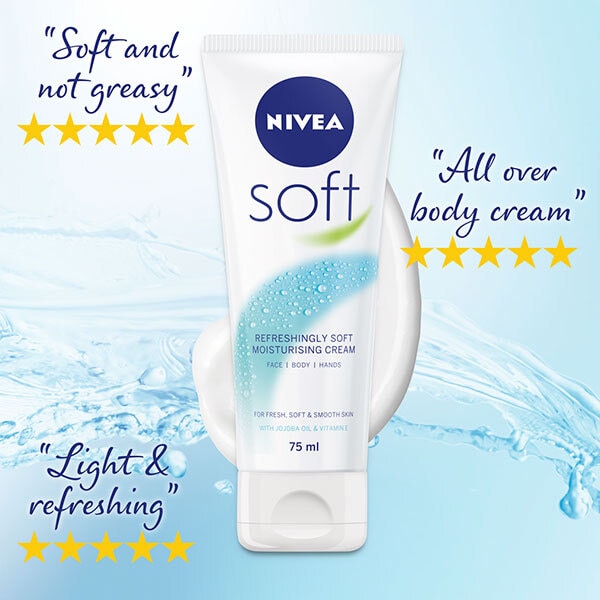 NIVEA Soft Moisturiser Cream for Face, Hands & Body, 75ml