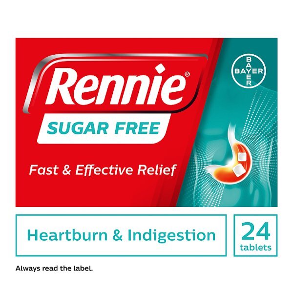 Rennie Antacid Sugar Free Mint 24 Tablets