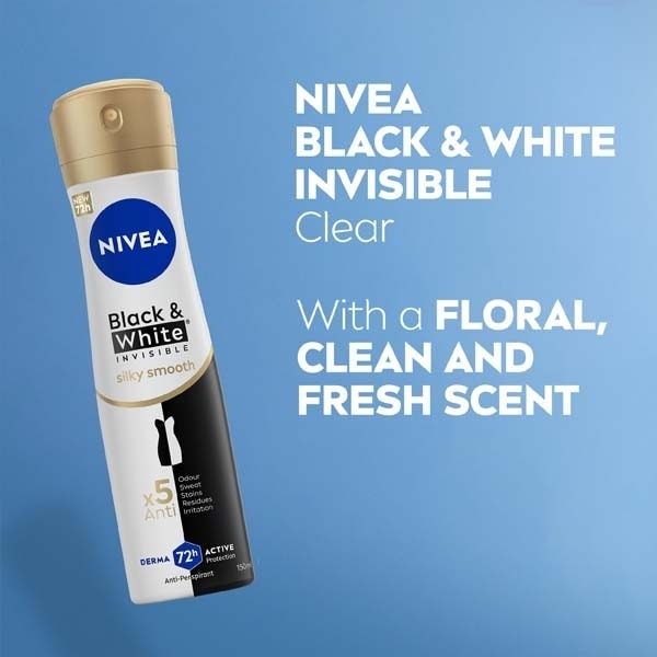 NIVEA Deodorant Black & White Silky Smooth Spray 150ml