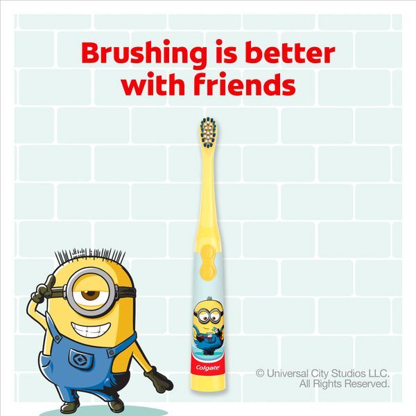 Colgate Minions Kids Extra Soft Battery Toothbrush 3+ Years