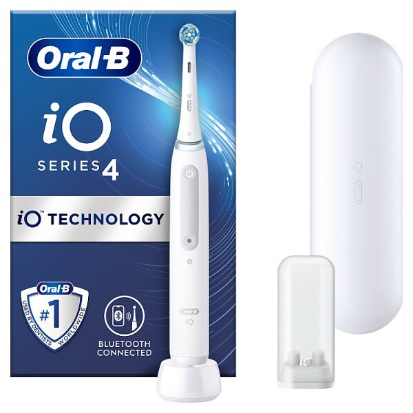 Oral-B iO4 White Electric Toothbrush + Travel Case