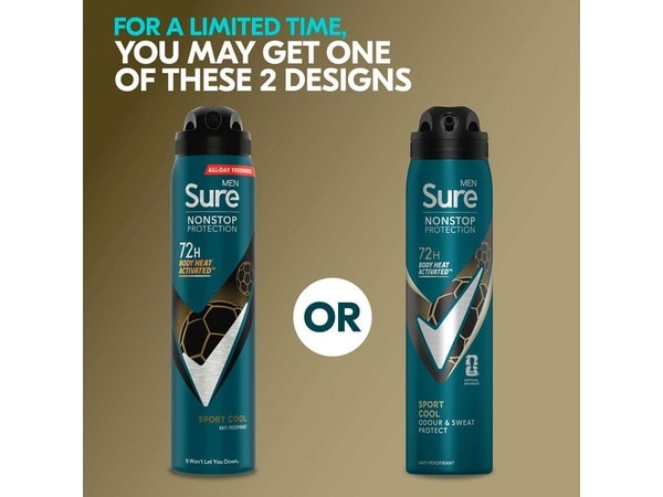 Sure Men Nonstop Protection Sport Cool Anti-Perspirant Aerosol 250 ml