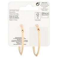 Superdrug Gold Tone Diamante Hoop Earrings