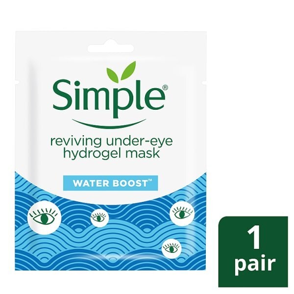 Simple water boost reviving hydrogel under eye mask 2pc