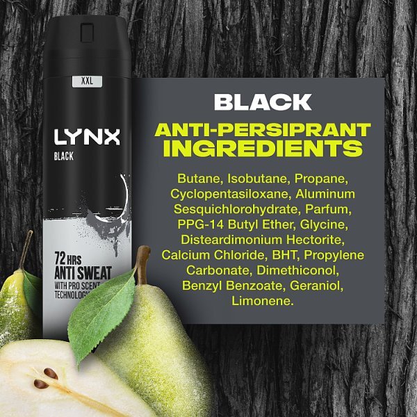 Lynx XXL Black 72hour Anti-Perspirant Deodorant Spray 250 ml