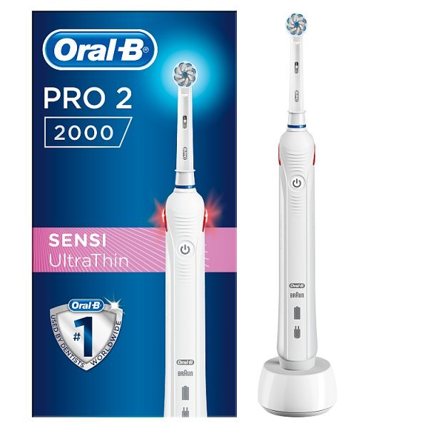 Oral-B Pro 2 2000 Sensi Ultrathin White Electric Toothbrush