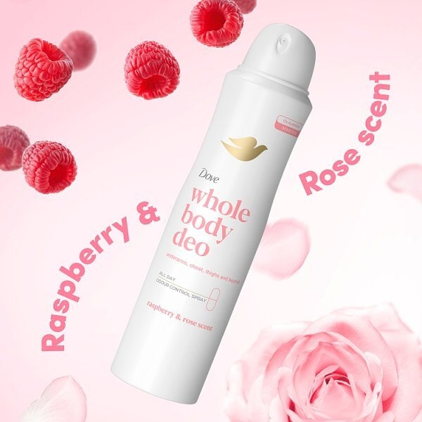Dove Whole Body Raspberry Deodorant Spray 150ml
