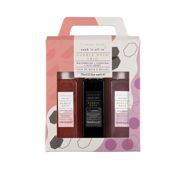 Sunday Rain Bubble Bath Trio Gift Set