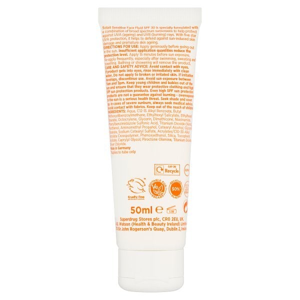 Solait Sensitive Face Fluid SPF30 50m